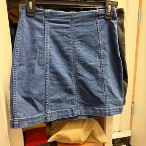 Free People Modern Femme Indigo Mini Skirt